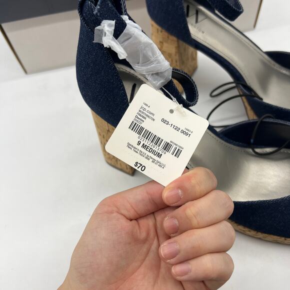 Worthington Womens Panama Block Heel Pumps Denim Size 9M - Picture 4 of 10